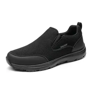 Bruno Marc Men's Work Shoes Non Slip Shoes, Slip-on Lightweight Restaurant or Food Service Loafers