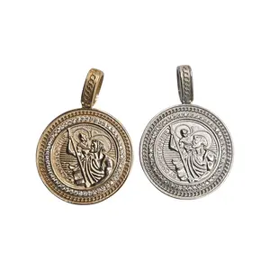 Saint Christopher Pendant Silver 925 or 14K Gold Plated