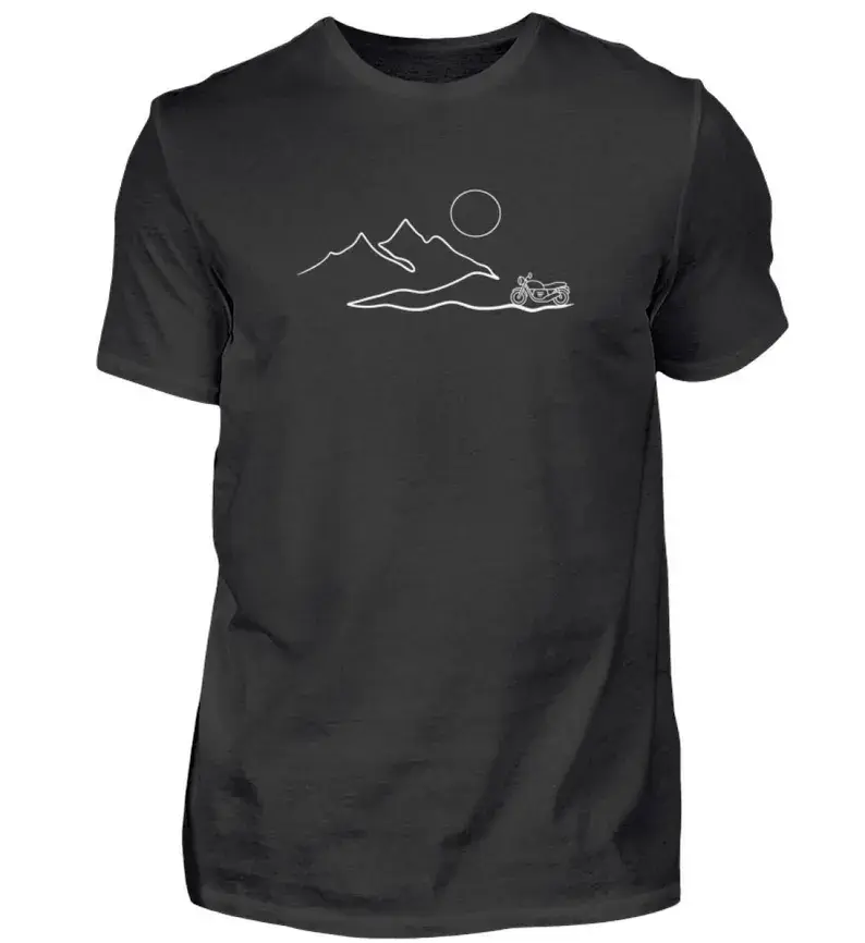 Minimalist motorcycle T-shirt, one-line art, biker shirt, gift for men, motorcyclist T-shirt, biker shirt, gift idea for men, biker