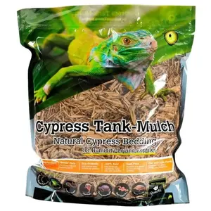 Galapagos Cypress Tank Natural Cypress Mulch Substrate Bedding Brown 8 qt