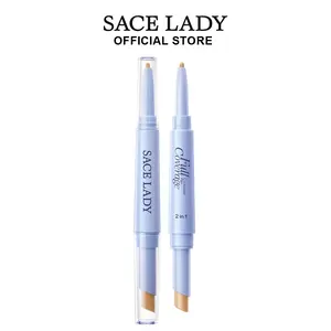 Sace Lady 2 in 1 Full Coverage Concealer Pen, Dual-End Concealer Stick Ultra Precise & Waterproof for Eye Dark Circles, Blackheads, Lightweight & Sweatproof (#02 Natural)