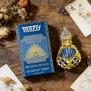 Tonfly Blue Gold Peacock Perfume 15ML Alcohol-Free Floral-Fruit Scent, Floral Fruity Fragrance, Perfect Gift for Others, Single Item Liquid Fragrance
