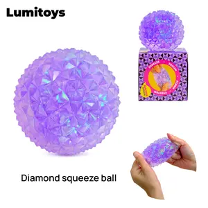 Squishy Diamond Stress Ball- Sensory Fidget Toy with Jelly-Like Filling, Squeeze Toys, Stress Toys, Stress Relief Toys, Fidget Toy