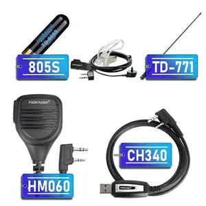 TIDRADIO Walkie-Talkie Accessory Kit Headset, Microphone, Antenna & Programming Device for Enhanced Communication