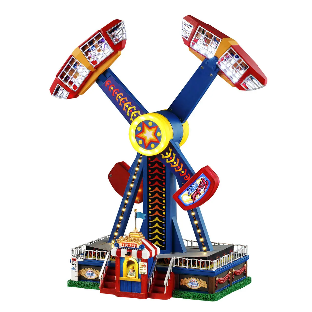 Lemax Fireball Frenzy Sights and Sounds Animated Carnival Ride with 4.5V Adaptor #54452
