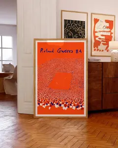 [Sale off up to 50%] [Free ship] [No Frame] Roland Garros 1984  Tennis Poster  Museum-Quality Giclée Printing
