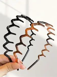 Wave Design Hair Hoop, Casual Versatile Hair Accessories for Women & Girls, Minimalist Headwear Suitable for Thick Hair, Zigzag Headband