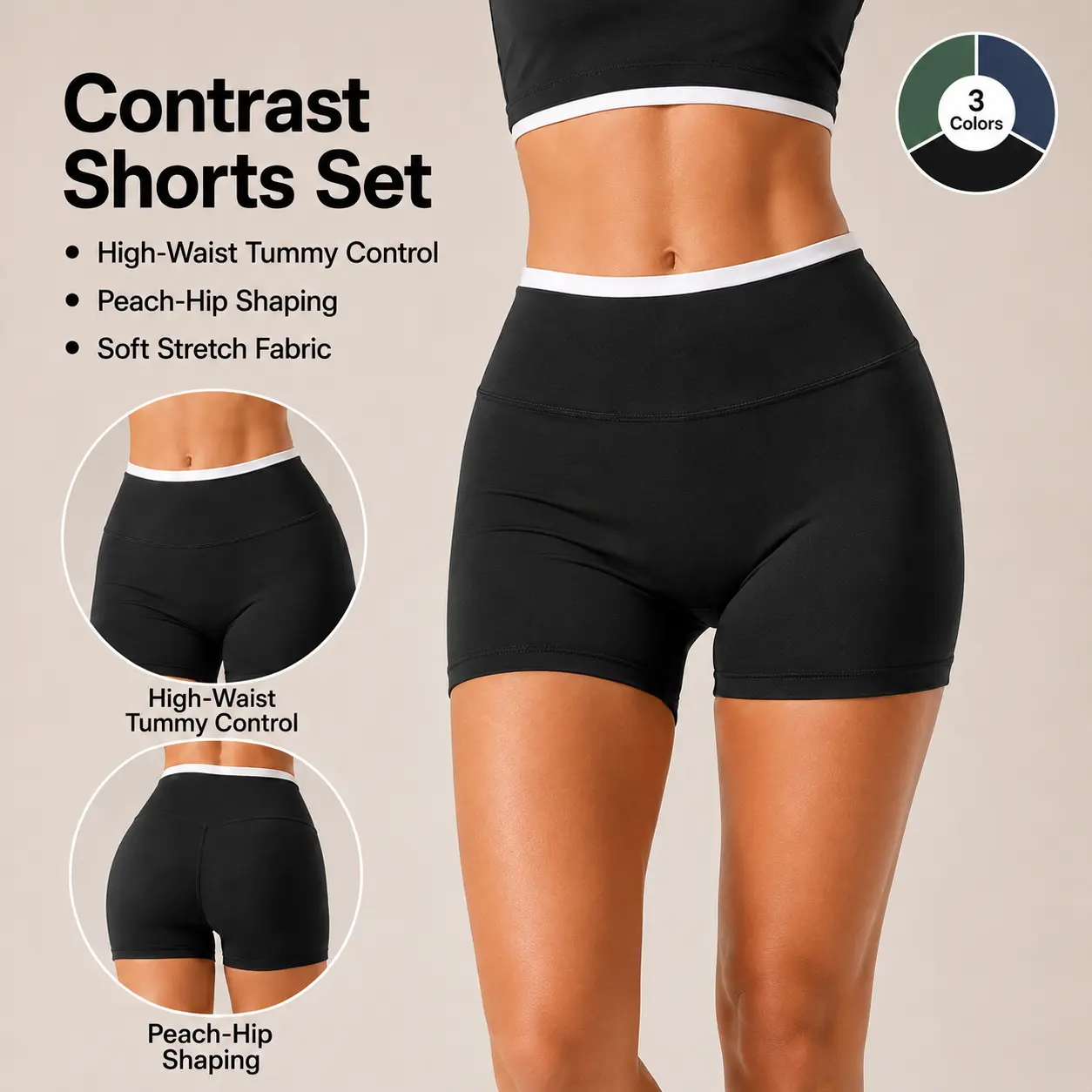 Women’s High Waist Biker Shorts Soft Stretchy Workout Yoga Gym Running Fitness Activewear Shorts with Full Coverage