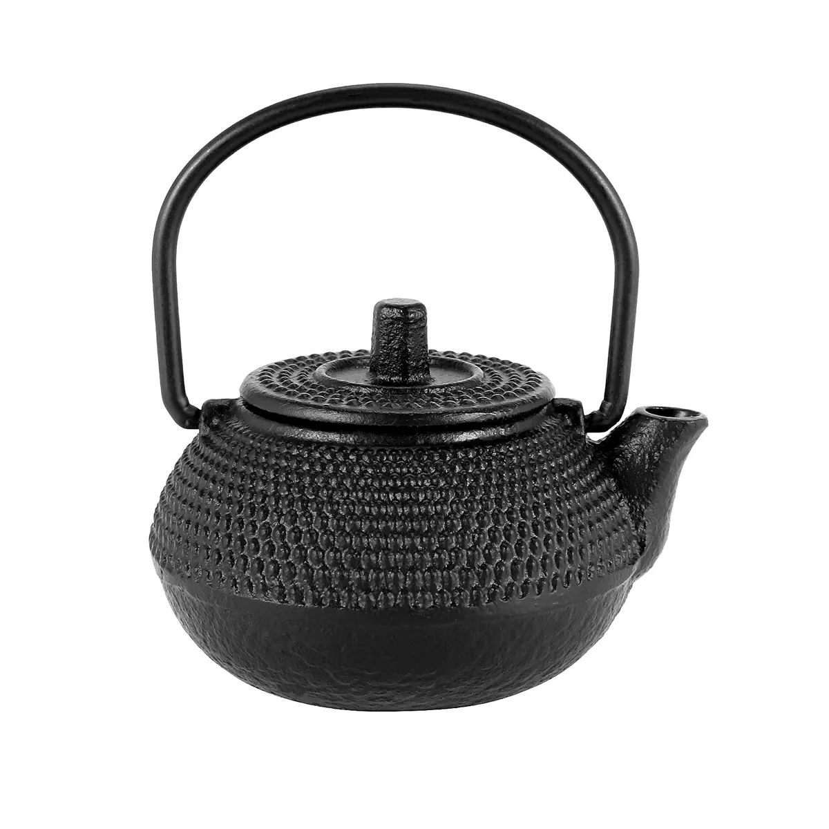 Japanese-Style Cast Iron Teapot with Strainer & Teacup, 50ml Loose Leaf Tea Brewing Kitchenware, 4.3*3.6*3.8cm Household Appliance