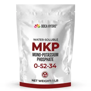 Boca Hydro MKP Mono-Potassium Phosphate 0-52-34 Water Soluble Flowering Enhancer Bloom Booster and Root Builder for all Plants, Vegetables and Trees