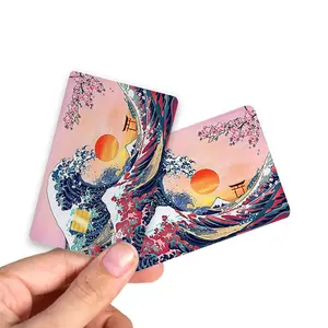 Landscape Pattern Artistic Credit Card Skin Sticker, 4 Counts/Set Thin Waterproof & Anti-scratch No Residue Sticker, Personalized Appearance Decoration Bank Card Skin Protector Protection