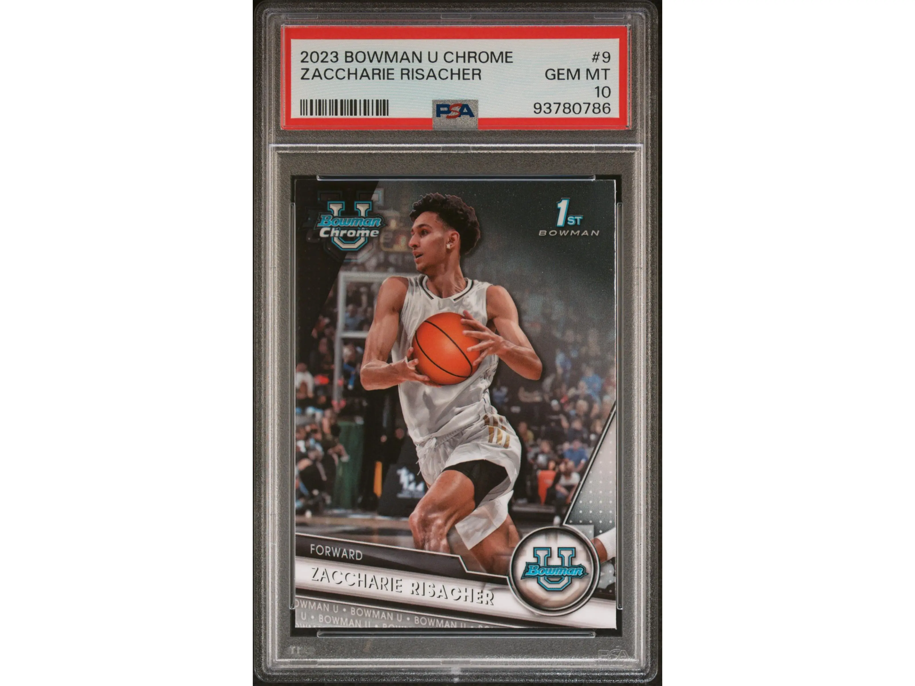 2023 Bowman University Chrome Zaccharie Risacher #9 PSA 10