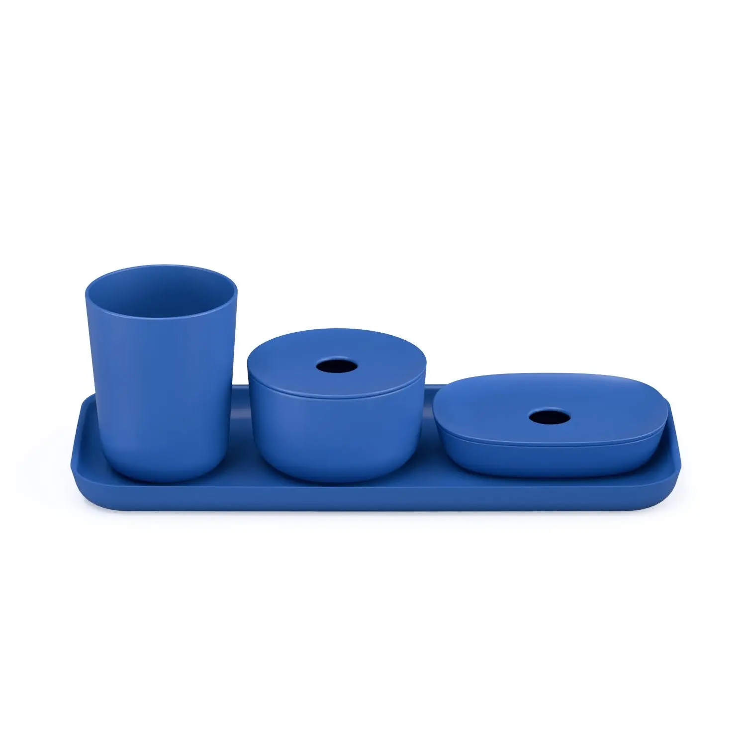 4-Piece Bathroom Counter Set - Royal Blue