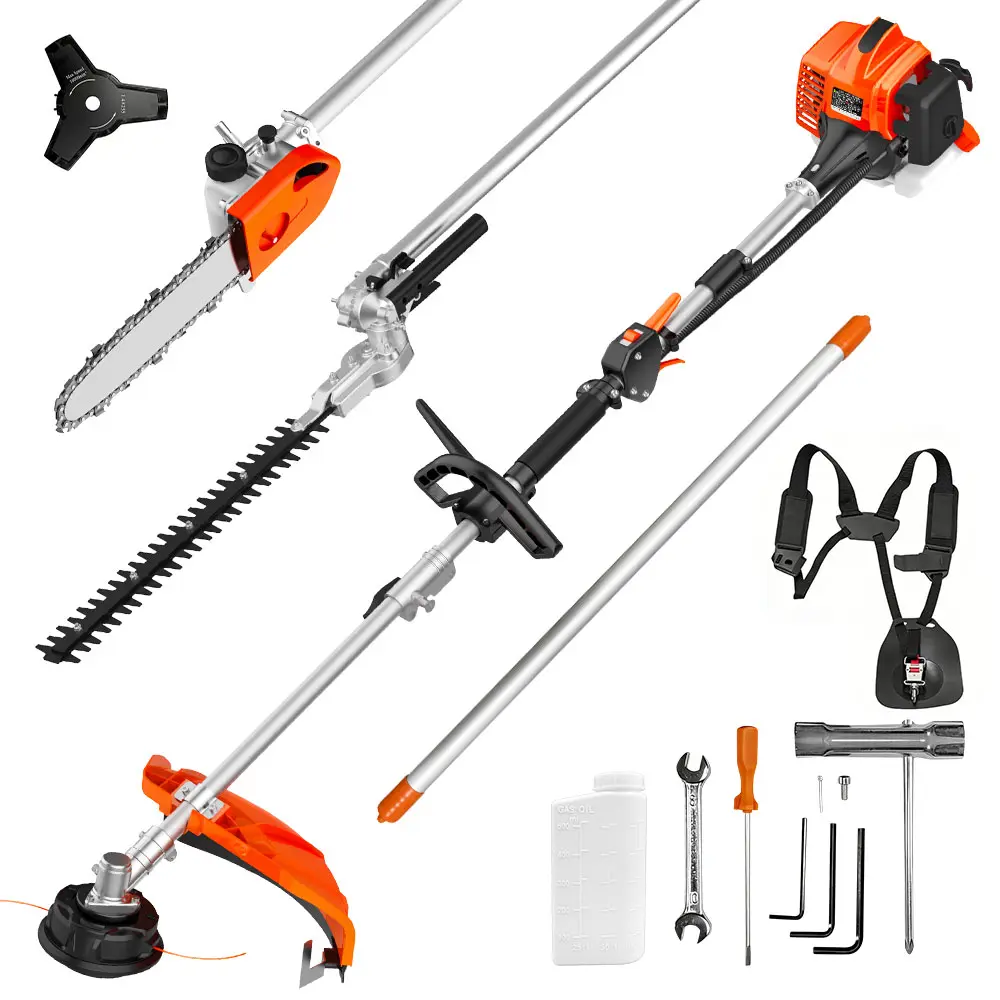 【SummerFinds】NEOTEC 26cc 4-in-1 Gas Weed Eater with Pole Saw, Hedge Trimmer & Brush Cutter, Multi-Function String Trimmer for Lawn & Yard Care Garden Grass Cutting Tool, Lawn Equipment