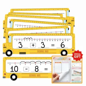 HARTSELL SHOP 26-Pack Boho Number Line Dry Erase Boards Cards 14"x4" Double-Sided 0-10 & 0-20 Math Manipulatives for Kids Students Special & 1st Grade Classroom Must Haves, Back-to-school Supplies