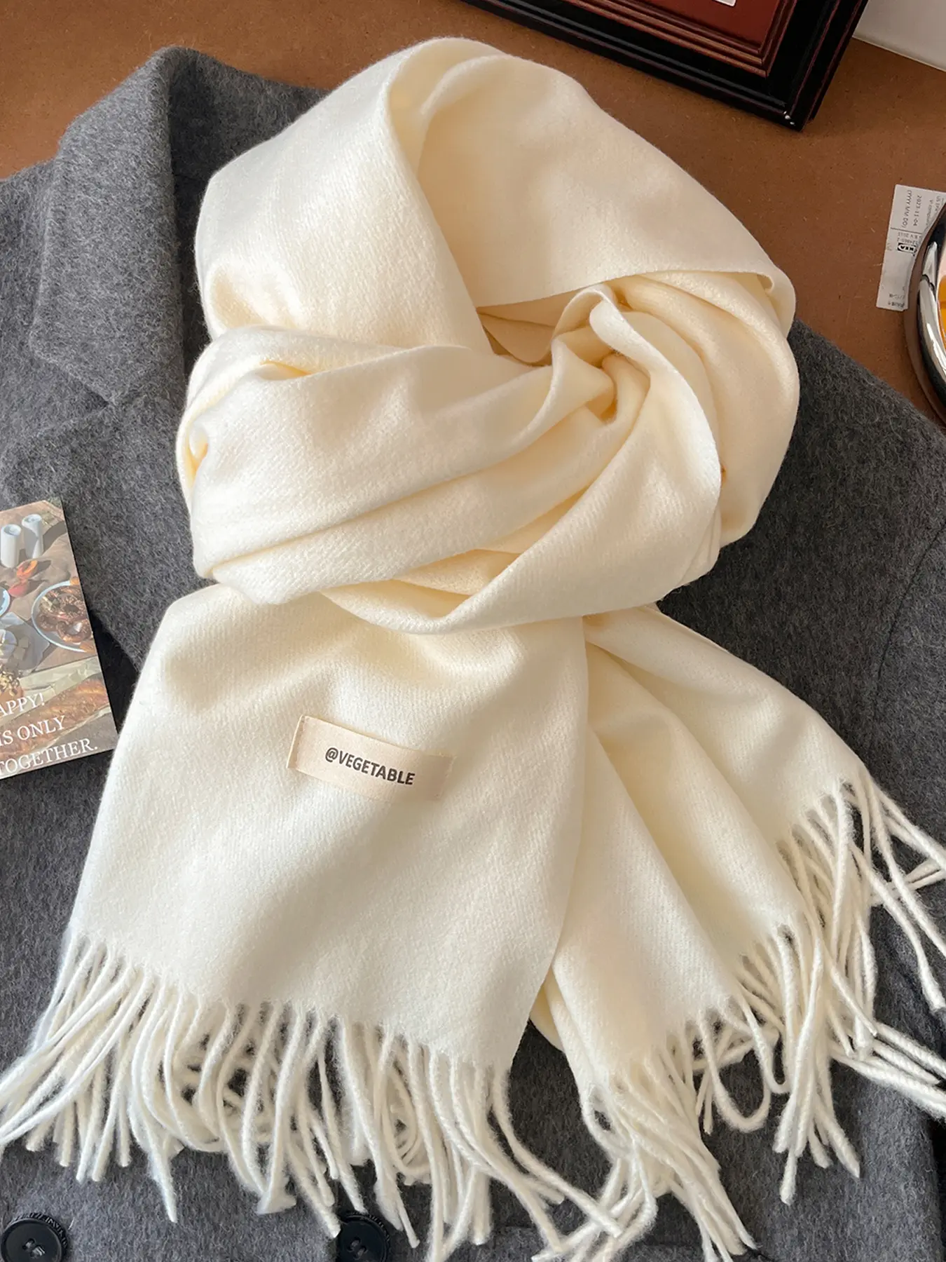 Women's Fall & Winter Casual Neck Scarf, Trendy Solid Shawl Wrap, Soft Plain Shawl for Daily Wear, Warm Fashion Accessory, Perfect for Everyday Use