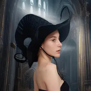 Classic Halloween Mystical Witch Hat - Perfect for Horror Parties, Cosplay and Themed Costume Events, Stylish and Comfortable