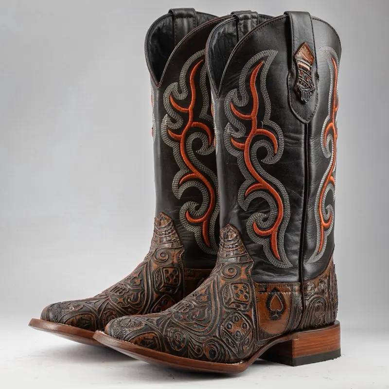 Ace Of Spades Brown - Square Toe