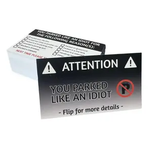 You Parked Like An Idi*t Cards (Bad Parking Funny Prank Cards)