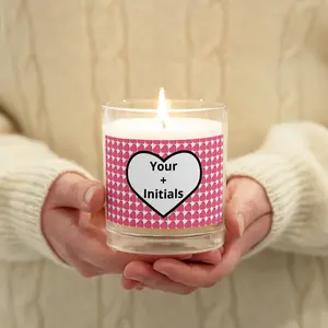 Custom Initials/Names Heart Candle
