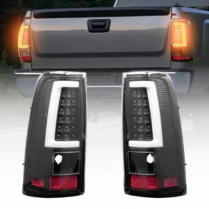 fathersdaygift VEVOR Tail Light Assembly Compatible with 2003-2006 Chevy Silverado 1500 1500 HD 2500 2500 HD 3500, 2007-2007 Chevy Classic, 2PCS Driver Passenger Side LED Taillight Brake Lamps with Bulbs, Black