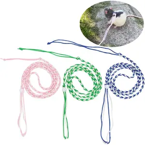 3 Pack Adjustable Hamster Leash Harness for Chinchilla Rabbit Guinea Pig Squirrel Small Animal