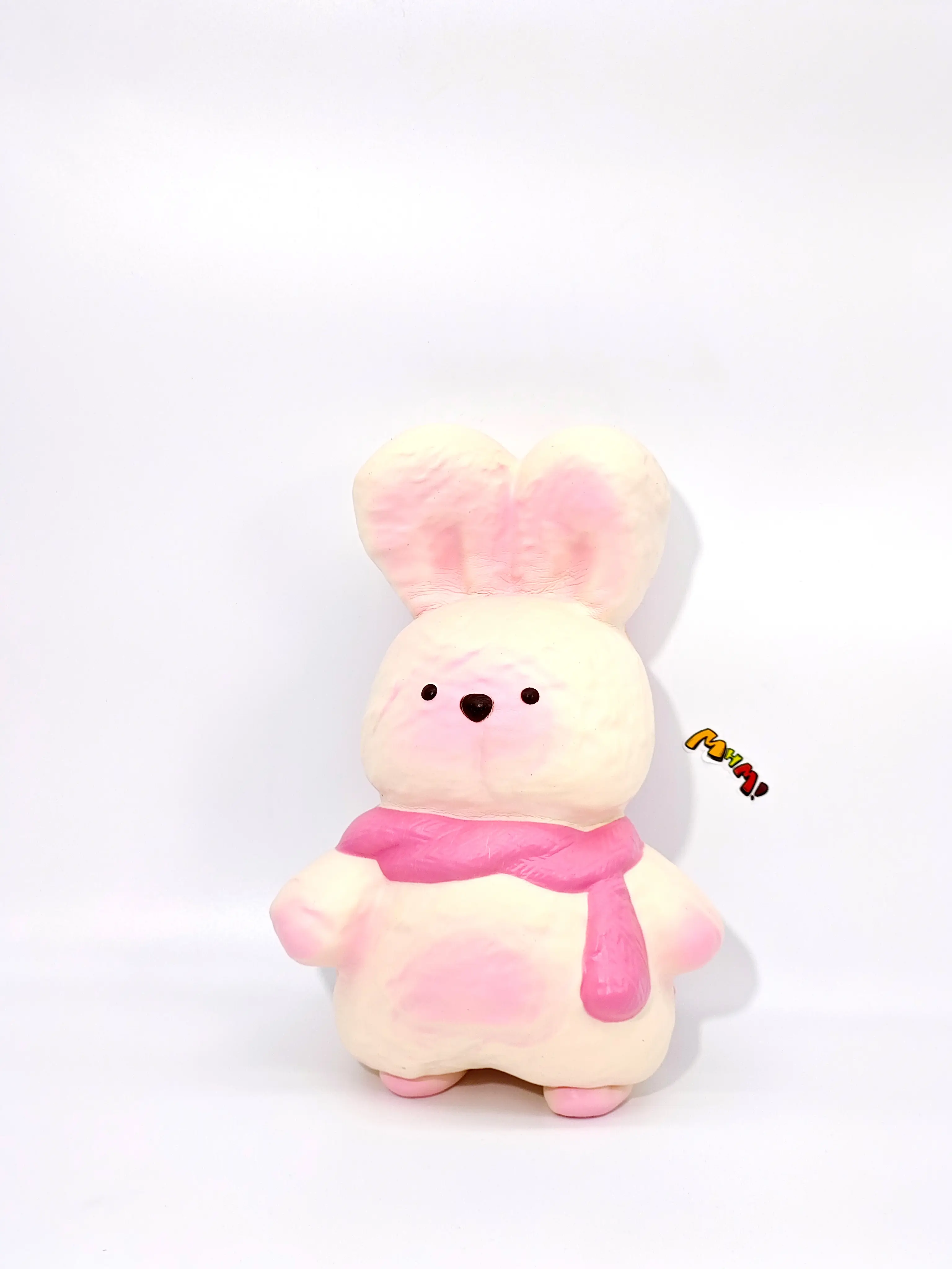 MHM Squishy Series Scarf Rabbit Squishie - Regular Cute Squishies, Soft Sensory Fidget, Viscous, Moist, Slow-Rebound Animals & Nature Oddly Satisfying Stress Relief Toy, Animal Squishies Stress Relief Toys
