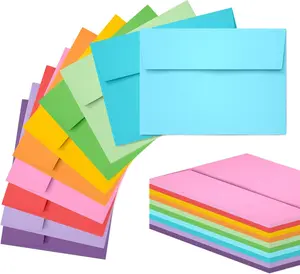 50 Pack 5x7 Envelopes, 5x7 Colored Self-Seal Envelopes for Invitations, postcard, Wedding,Greeting Cards,Photos