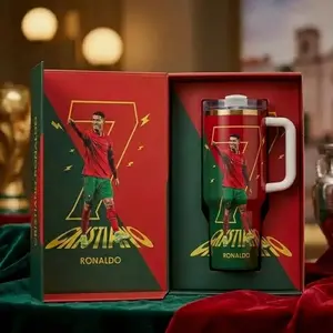 Portugal Legend 20oz & 40oz Tumbler With Handle – Soccer Champion Stainless Steel Cup, Vacuum Insulated Travel Mug, Iced Coffee Drinkware, Gift For Football Fans