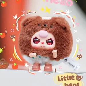 Baby Three Round Monsters Coming Mystery Boxes Bag Pendant Bunny Plush Dolls Soft Collectibles Hidden Style 1 Hidden Probability:1/96