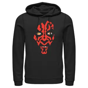 Men's Star Wars: The Phantom Menace Darth Maul Face Pull Over Hoodie