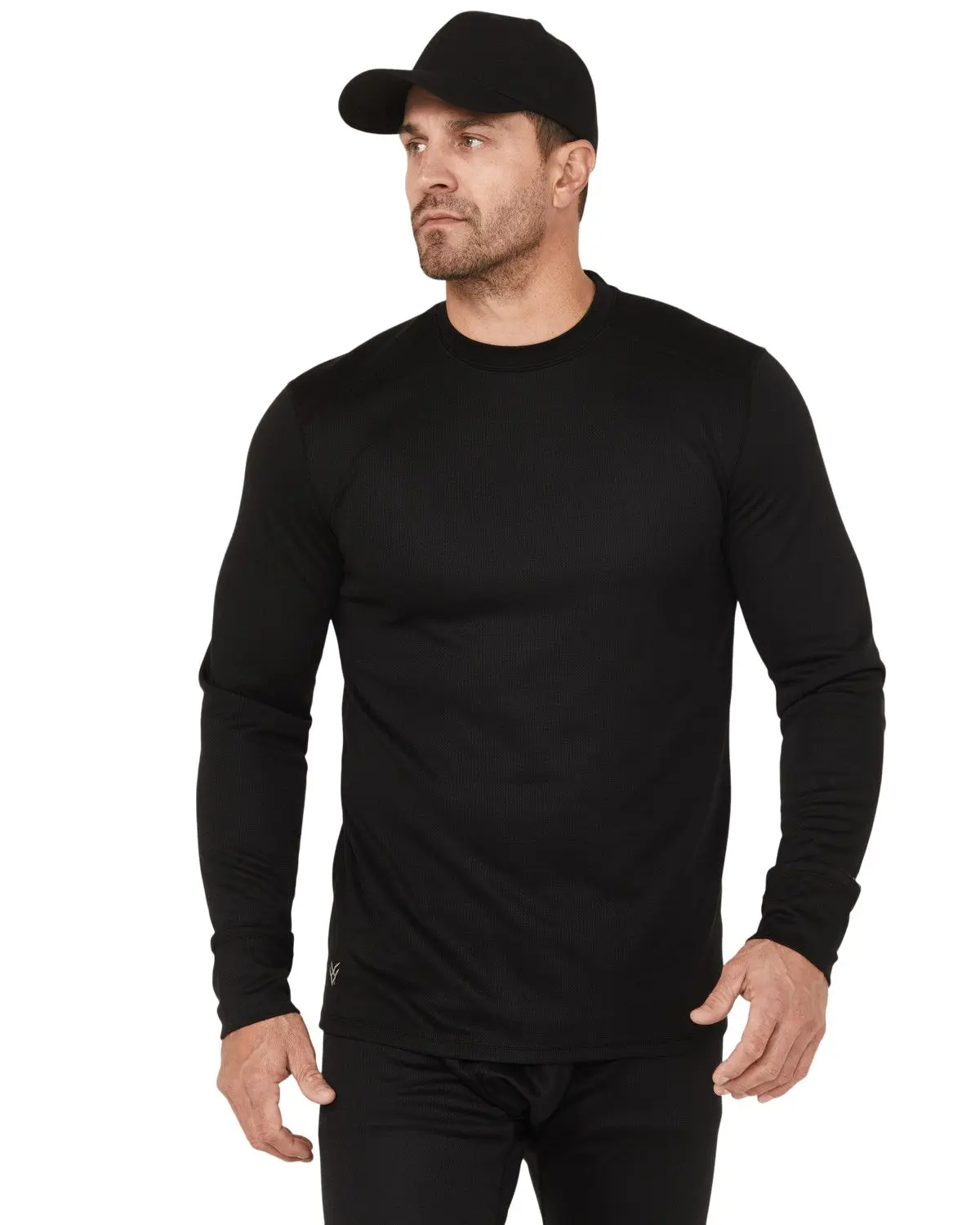 Hawx Men's Men'S Midweight Baselayer Crew Thermal Work Shirt - Hxfa24k66-Blk
