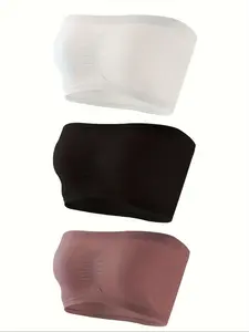 Women's Wireless Bra Set, Comfortable Daily Wear, Medium Support, Full Coverage, Plain Pattern, All Seasons, Casual Style, Fit, Fabric, Underwear