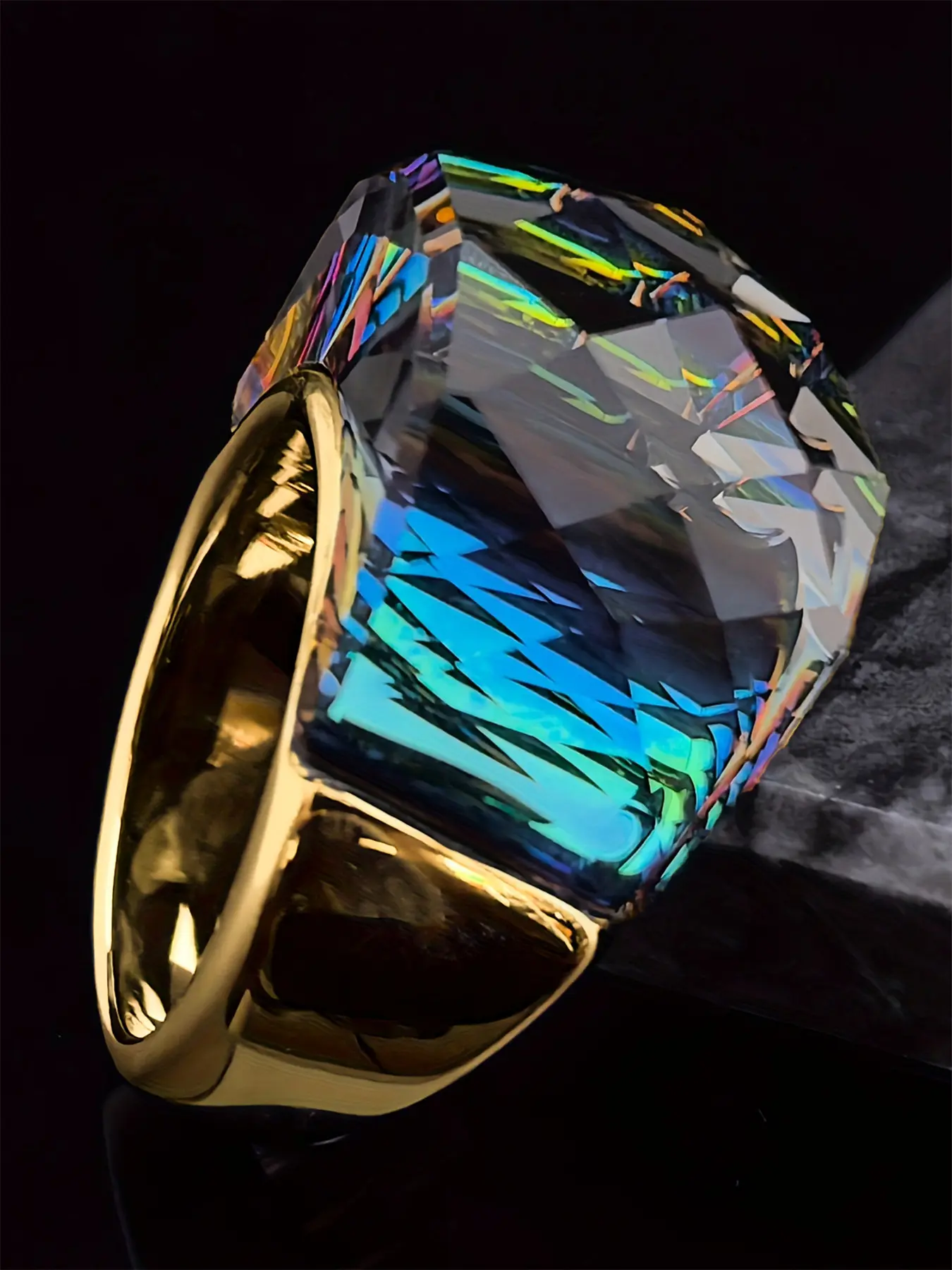 1 PC Luxury Cubic Zirconia Ring For Women For Wedding Engagement Anniversary Party Jewelry Valentine's Day Gift Elegant Ring Artificial Zircon Rings