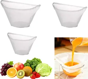 3PCS Bowl-Shaped Nylon Nut Milk Bag, Reusable Strainer Bags for Cheese Cloths Almond Milk, Tea, Juice, Yogurt, Cheesecloth Alternative, Fine Mesh Food Filter