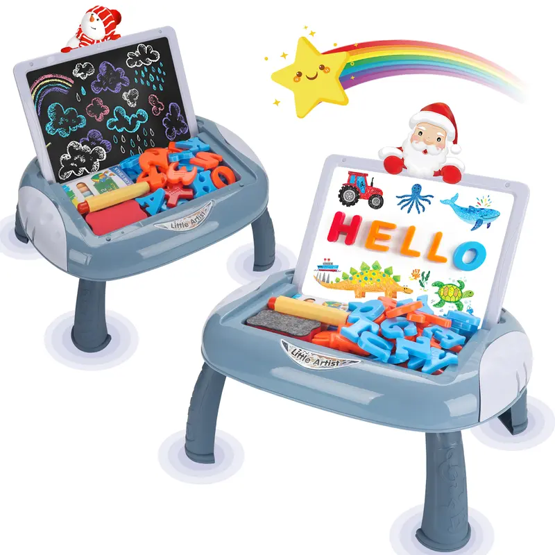Children's Small Erasable Drawing Board Easel - Educational Toy with Erase & Redo, Comfortable Seating, Crafts, Artistic Artwork for Early Years Learning, Unisex Kids' Gift Idea,familyfun
