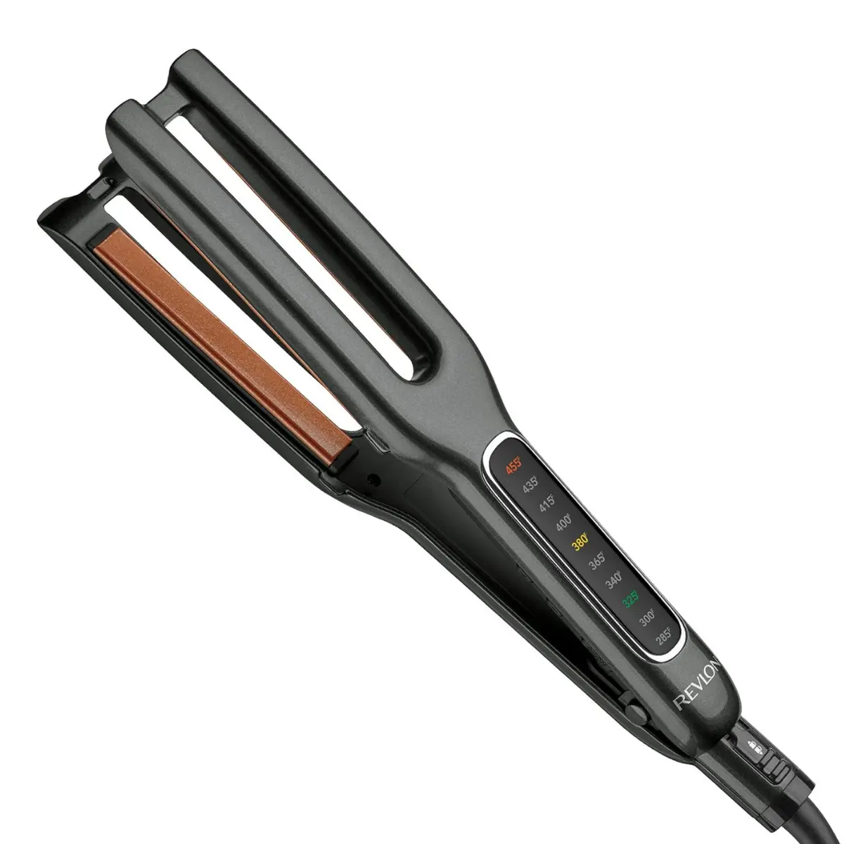 Revlon Copper Ceramic Dual Plate Hair Straightener - Universal, Cool Tip, Fast Styling, 1-Pass Results, Reduced Damage, One Pass