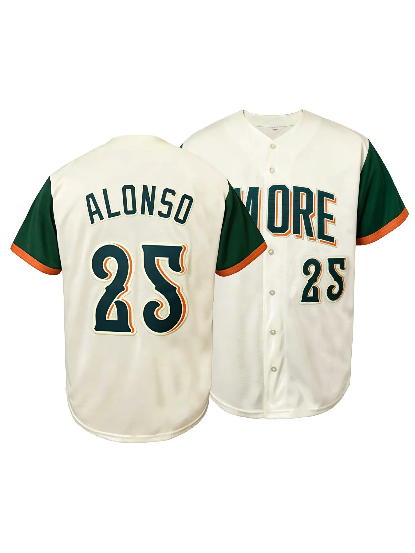 Men's Baltimore 25 Embroidered Baseball Jersey Retro Color Block Casual Sports Shirt Sportswear Top Sports Tops