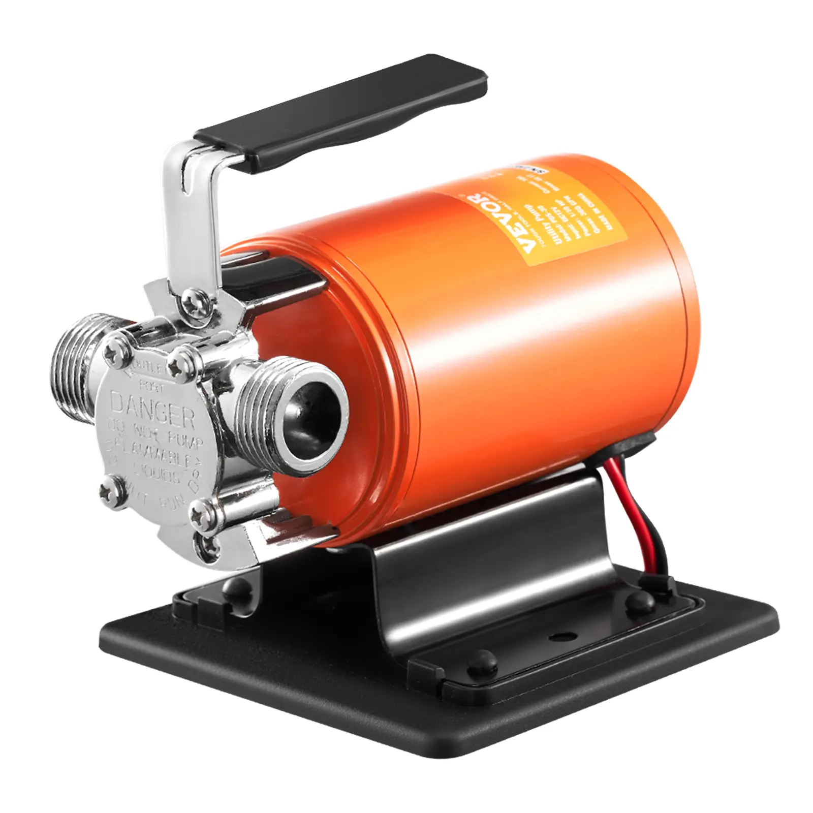 【summerfinds】VEVOR 12V DC Water Transfer Pump, 360 GPH 1/10HP Portable Electric Utility Swimming Pool Pump with 6 ft Suction Hose Kit, Impeller, Suction Strainer for Garden, Rain Barrel, Aquatic Draining, Swimming Pool Pumps