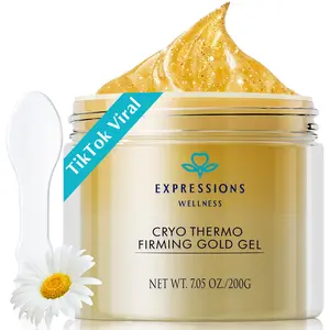 15-Day  Smooth the Appearance of Cellulite & Tightening  Burn Gold Massage Cream |  Cryo Thermo cellulite remover for legs ,Belly & Arm| WELLENESS，Refreshing Formula | Unisex Body Contouring Treatment for Men & Women |200 G #SummerVibes