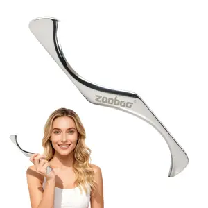 Multifunctional Fascia Knife Scraper, 304 Stainless Steel Curved Hook Shape, Professional Muscle Relaxation Tool, Neck Shoulder Leg Gua Sha Board, Lymphatic Drainage Tool