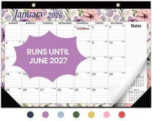 18-Month Large 17"x12" Desk & Wall Calendar 2026-2027, Monthly Teacher Planner (Jan 2026-Jun 2027) for Home & Office