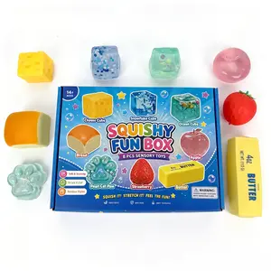 8-piece squishy set includes 8 stress-relief squishy toys with unique shapes. They have a soft texture and slow rebound effect to relieve stress, providing fun sensory stimulation, and are great choices for , Christmas, Thanksgiving and birthday gift.