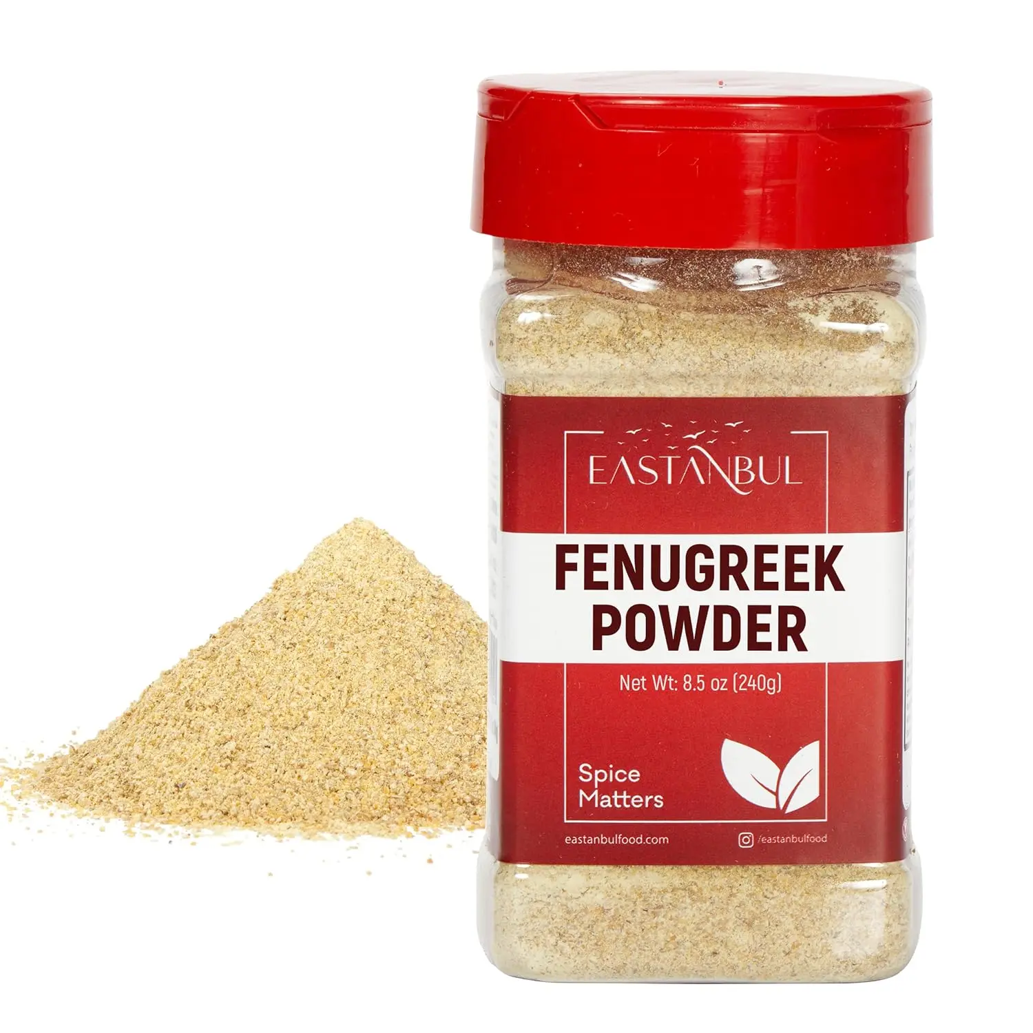 Eastanbul Fenugreek Powder, Fenugreek Powder For Hair Growth, Vegan, 8.5oz | Ground Methi Powder, Fenogreco en Polvo, Trigonella Foenum-Graecum, Perfect Spice for Indian Recipes, Natural, Gluten Free spices Flavor