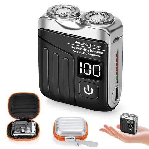 Men's Basic Wireless Face Shaver - Cordless Waterproof USB-Rechargeable Wet & Dry Lightweight Compact Razor for Daily Use, Business Trip & Shower, 60-Minute Runtime