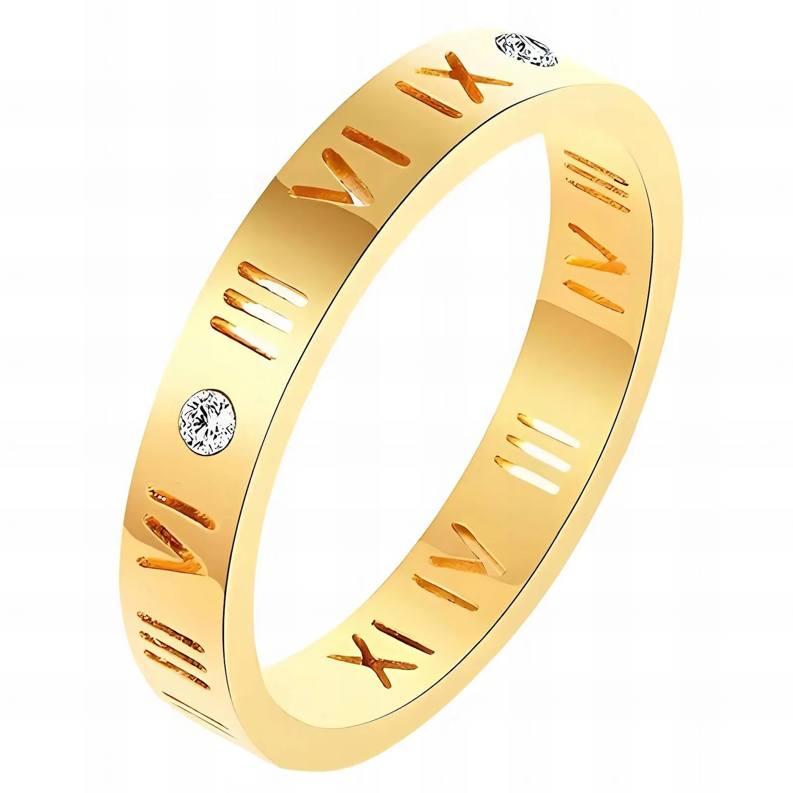 Waterproof Ring, 18K Gold Plated Steel