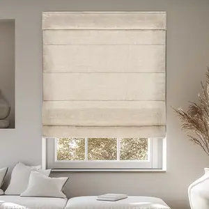 23"x72" Chicology Light Filtering Roman Shade Belgian Flax