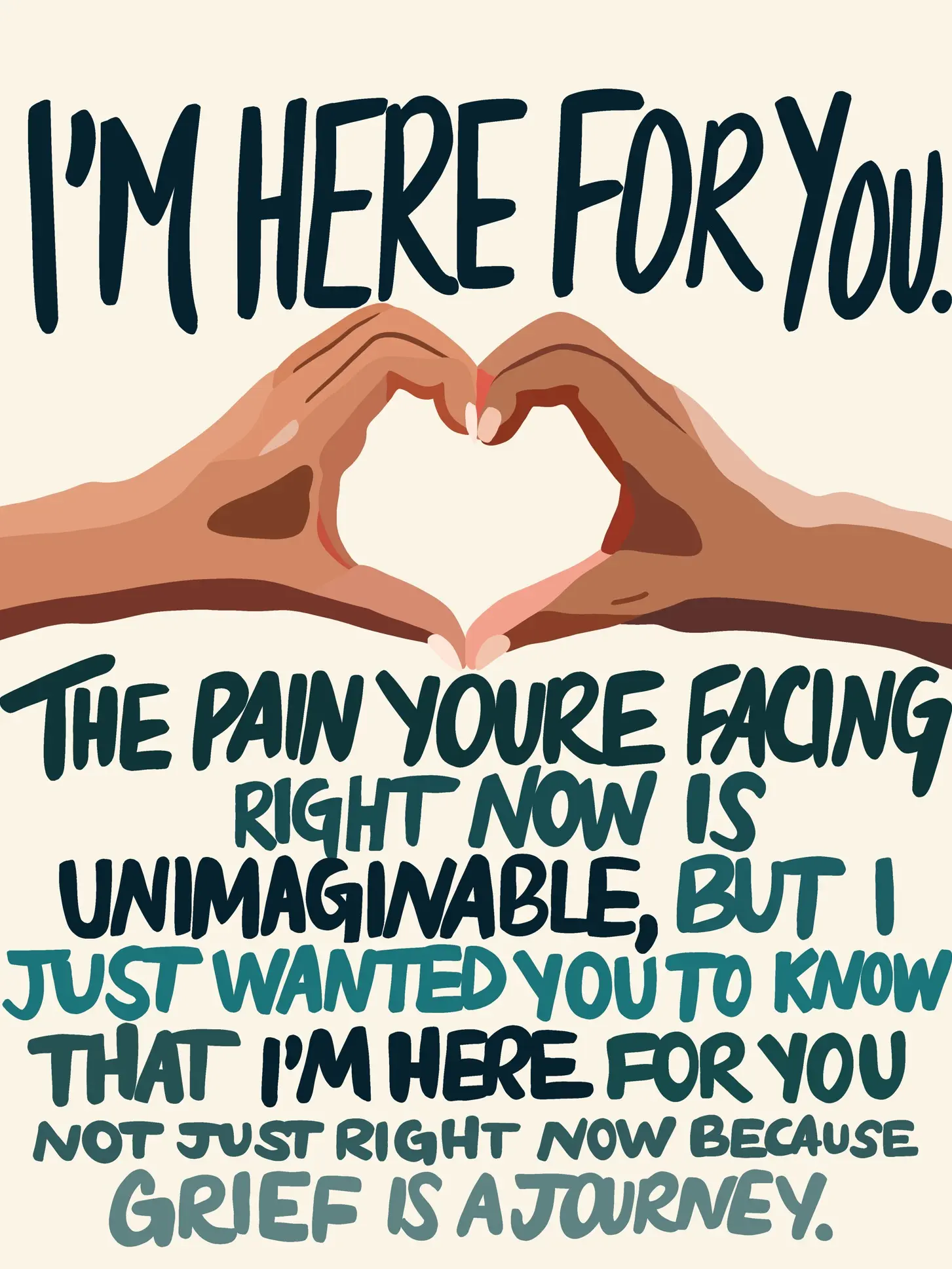 Sorry For Your Loss Cards- Here For You (Blank Inside)