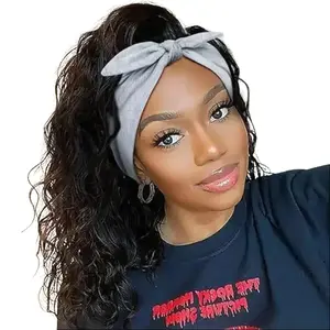 Women's Unisex 4-Pack Wide Rabbit Ear Bunny Ears Elastic Ribbon Headbands Set, Non-Slip African Style Athletic Headbands, Workout Headbands for Sports, Gym, Wide-Brimmed Hair Accessories, Christmas Gift, Headbands For Women