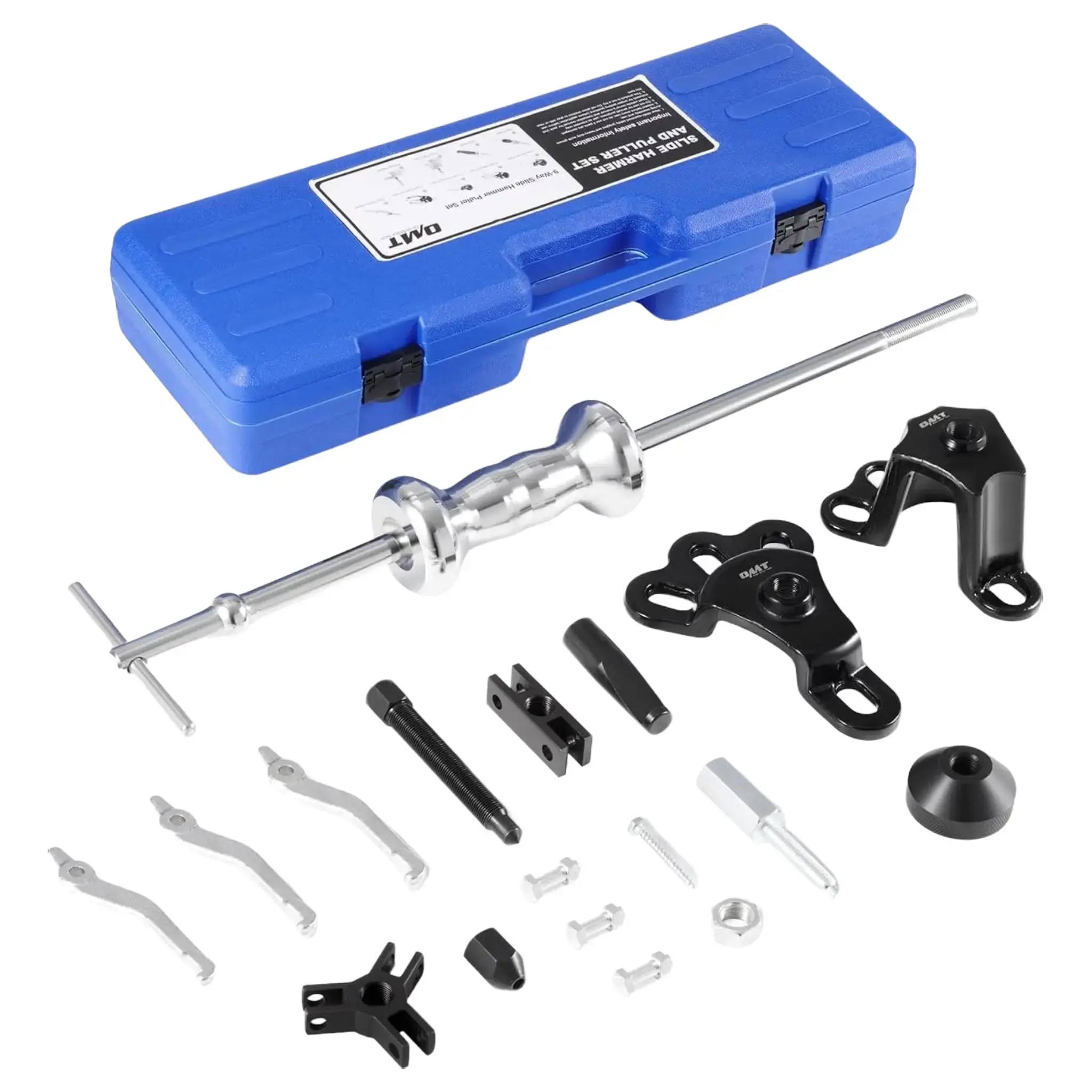 Orion Motor Tech 9-Way Slide Hammer Puller Set, Front Wheel Hub Bearing Remover & Rear Wheel Axle Hub Dent Shaft Puller Tool Kit
